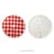 Glitzhome® 4ft. Red & White Plaid Reversible Sherpa & Flannel Christmas Tree Skirt